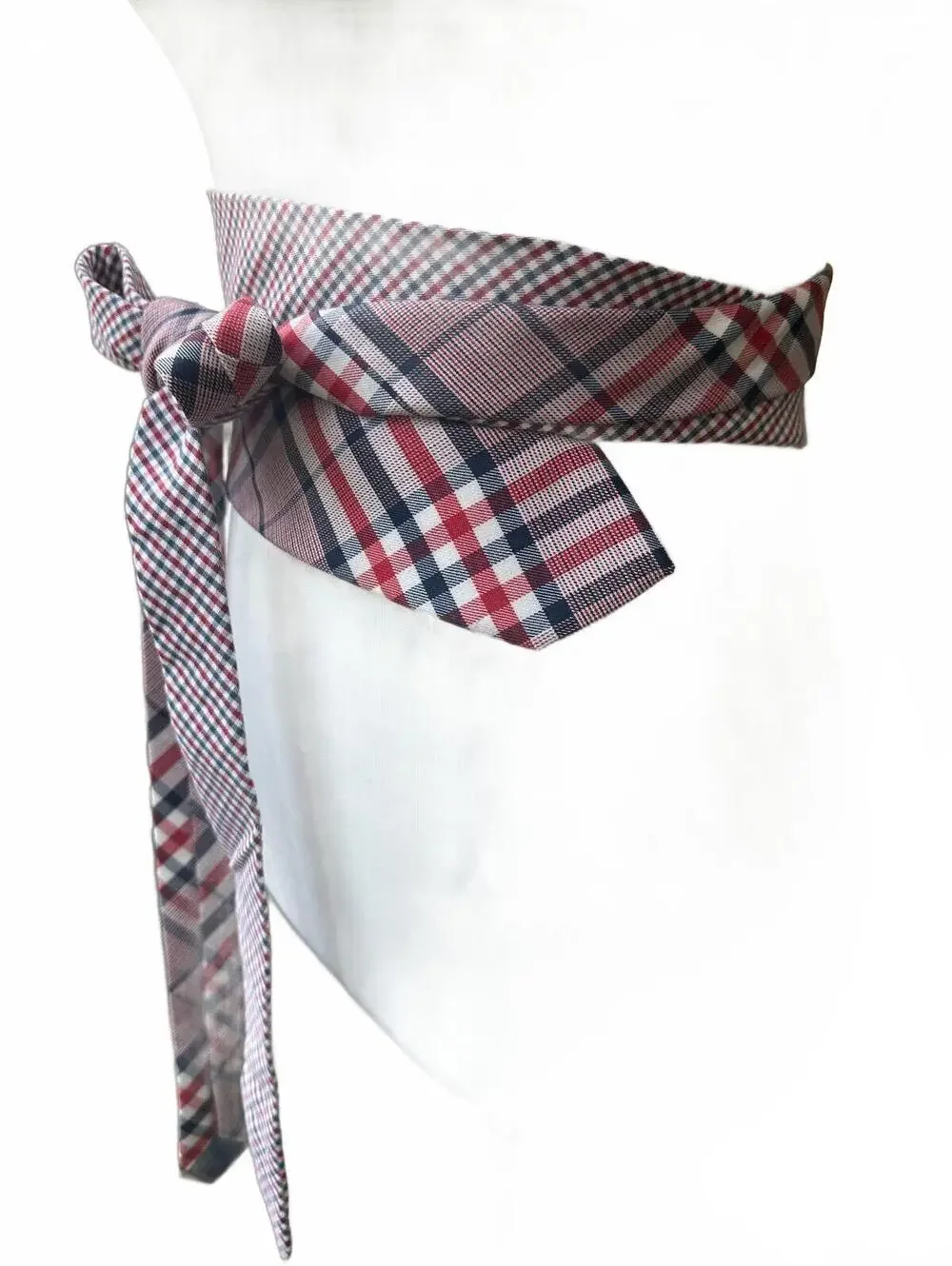 Upcycled Necktie Obi Wrap Belt | Handmade Corset Style Belt | One-of-a-Kind | OS